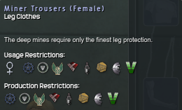 909 Miner Trousers (Female) Info