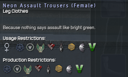 948 Neon Assault Trousers (Female) Info