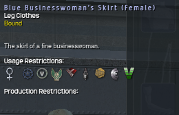 1147 Blue Businesswoman's Skirt (Female) Info