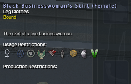 1149 Black Businesswoman's Skirt (Female) Info
