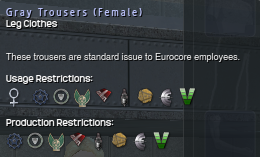 955 Gray Trousers (Female) Info