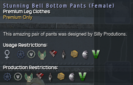 1127 Stunning Bell Bottom Pants (Female) Info