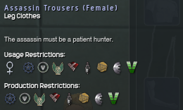 920 Assassin Trousers (Female) Info